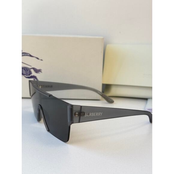 NEW Burberry BE4291 Transparent Matte Grey Shield Sunglasses main image 5